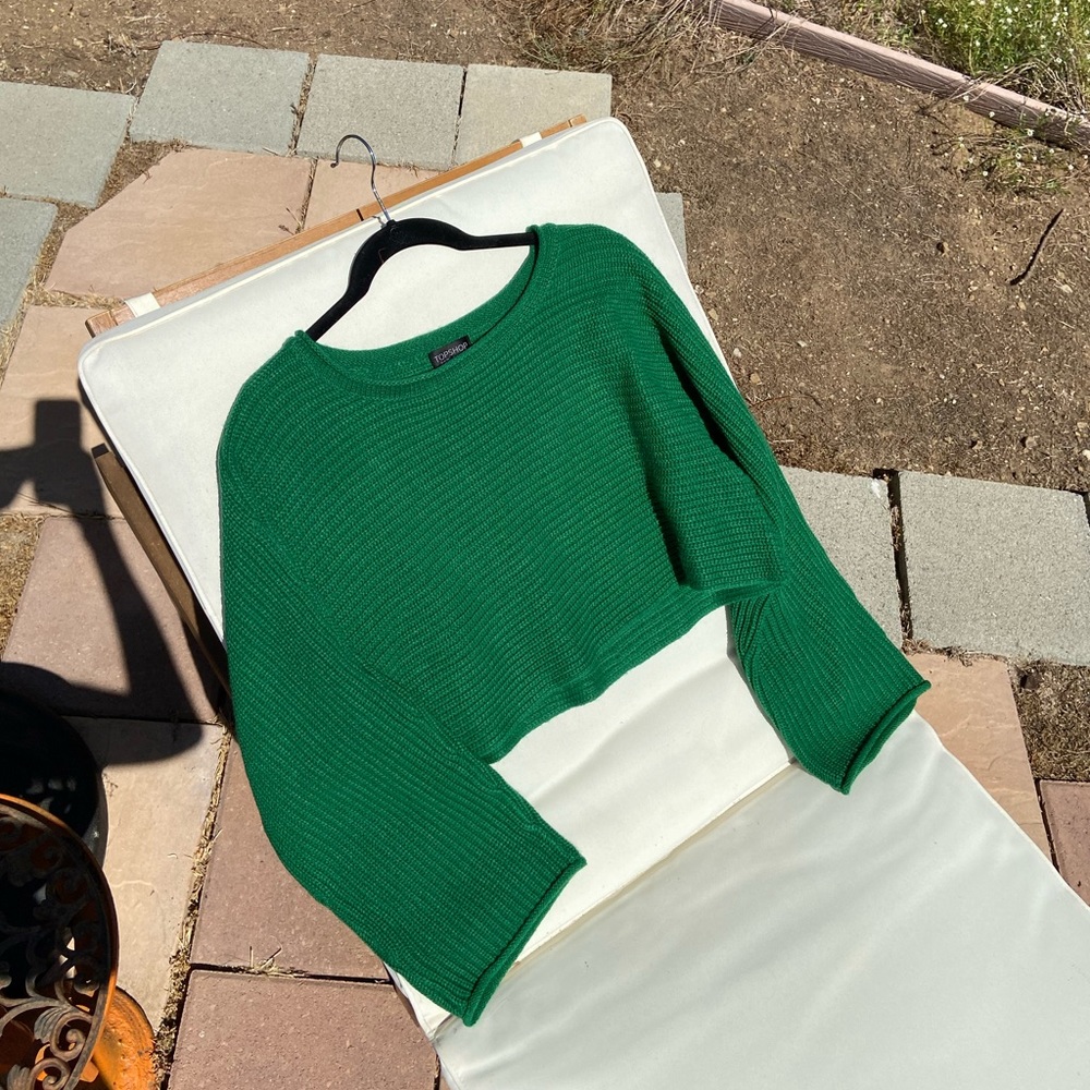 TopShop Green knit sweater. Worn once